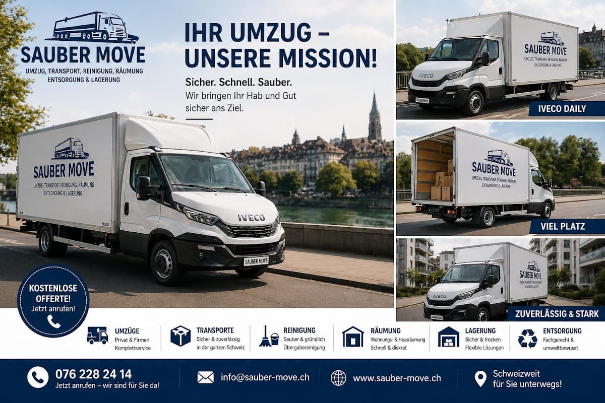 Umzug Sauber Move | Transport +Räumung +Privatumzüge